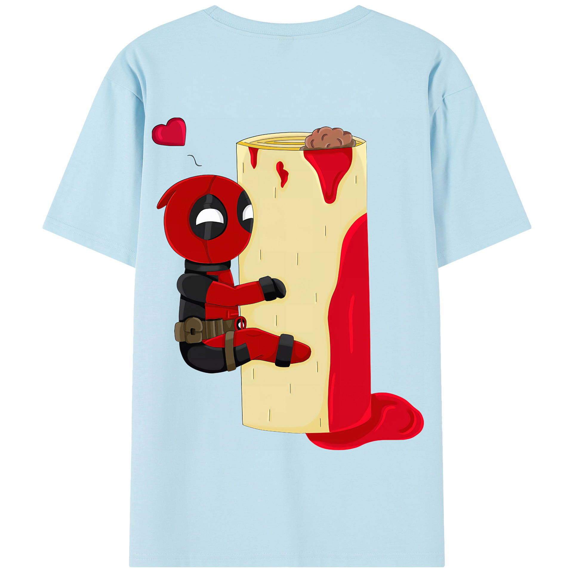（画像用） Deadpool デッドプール 綿100％半袖Tシャツ（背面プリント）